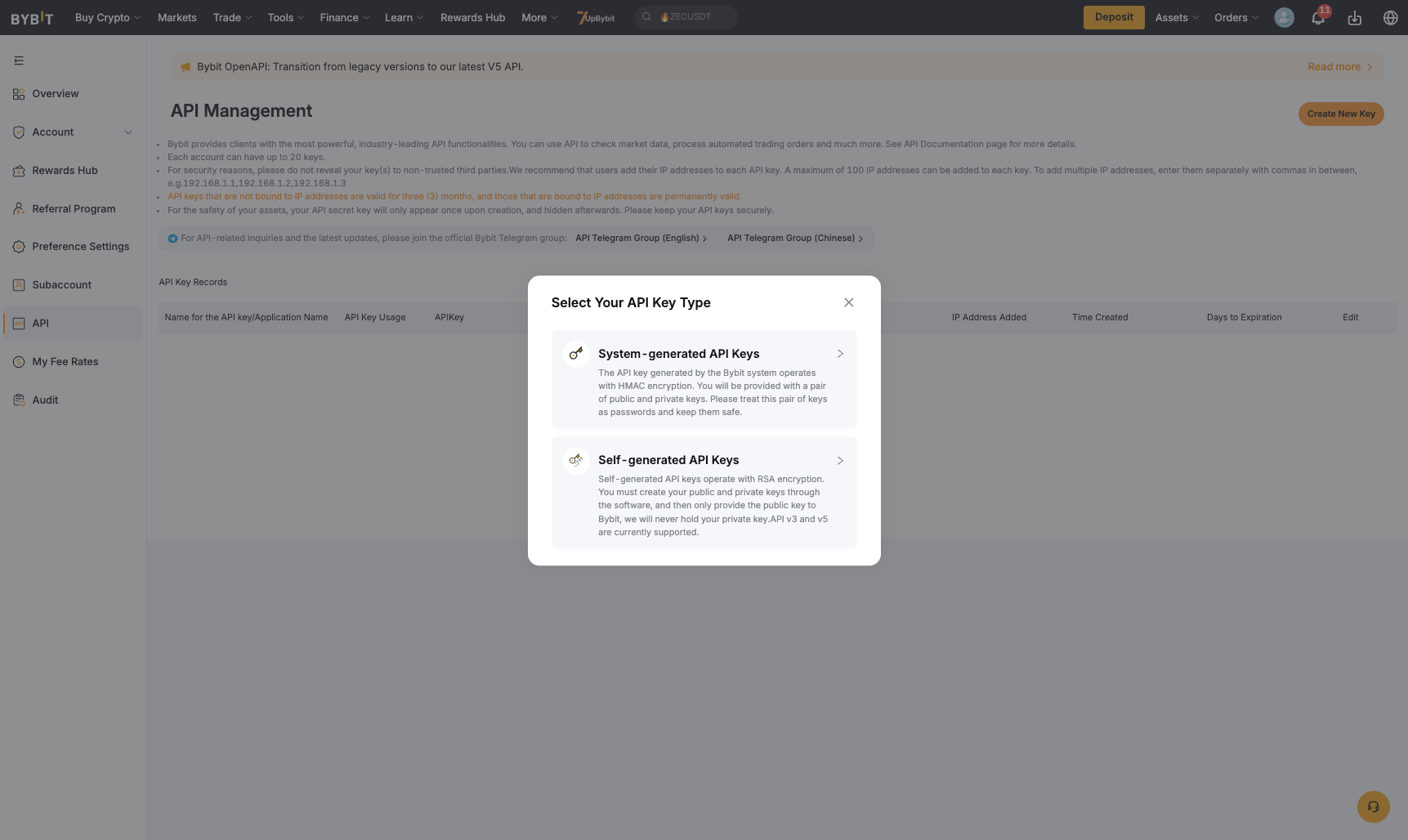 Step 2 · Create System-Generated Key
