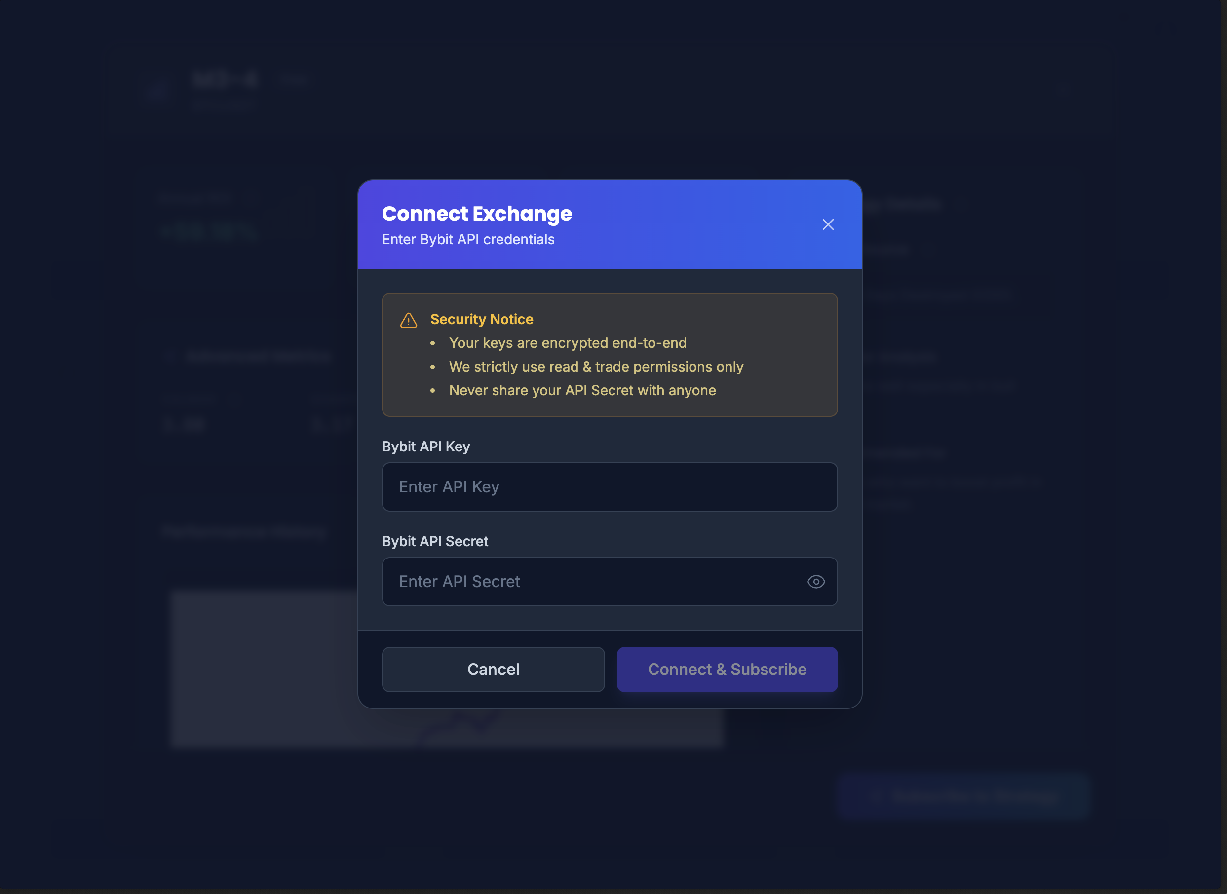 Step 6 · Connect in MercuryAlgo